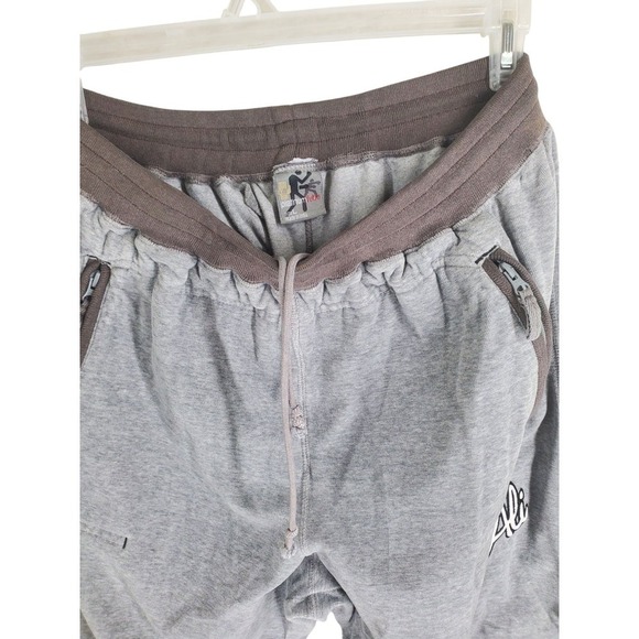 Vtg Y2K Fubu Platinum ALi Gray Sweatpants Men L Gray Loose Drawstring (30-34x30) - Picture 7 of 13